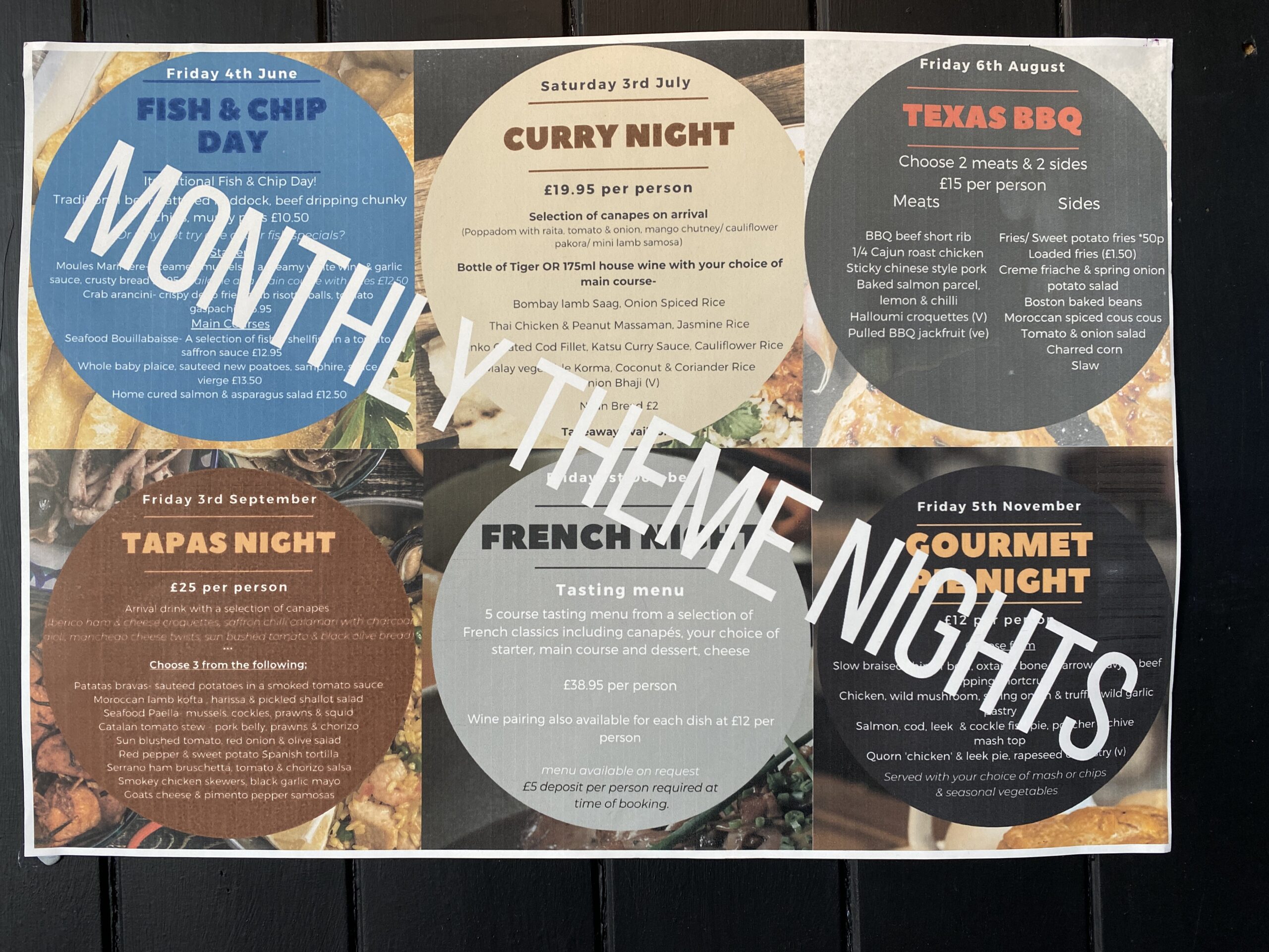 Gregory Arms Theme Nights